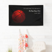 Sinaasappel zwart basketbal weekend feest - kampio spandoek (Insitu)