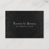 Sinaasappel Zwart Elegant Halloween BLANK Place Ca Plaatskaartje (Achterkant)