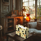 Sinaasappel & Zwart Gebalanceerde Geometrische Kun Groot Cadeauzakje