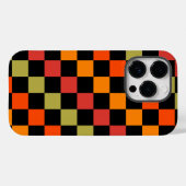 Sinaasappel Zwart geruit Gingham Pattern Case-Mate iPhone Case (Achterkant (horizontaal))