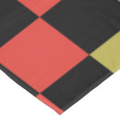 Sinaasappel Zwart geruit Gingham Pattern Tafelkleed (Gekanteld)