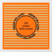 Sinaasappel Zwart Goud Modern Halloween Window Cli Raamsticker (Vel)