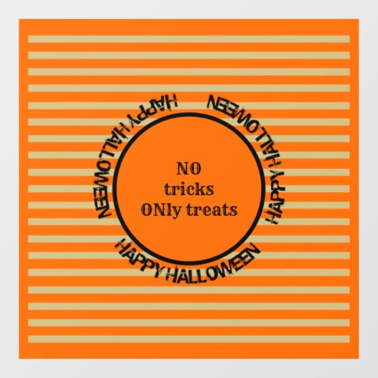 Sinaasappel Zwart Goud Modern Halloween Window Cli Raamsticker (Vel)