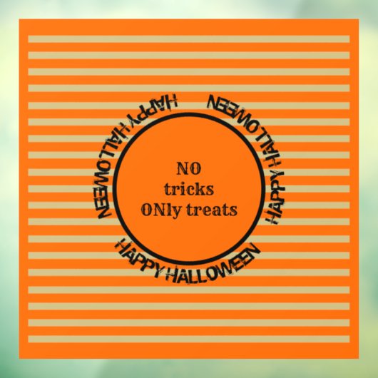 Sinaasappel Zwart Goud Modern Halloween Window Cli Raamsticker (Vel 3)