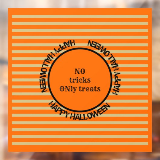 Sinaasappel Zwart Goud Modern Halloween Window Cli Raamsticker (Vel 2)