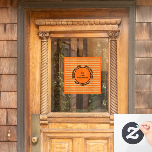 Sinaasappel Zwart Goud Modern Halloween Window Cli Raamsticker (Huis Deur)