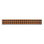 Sinaasappel Zwart Halloween Pompoen Jack o' Lanter Grosgrain Lint (Voorkant)