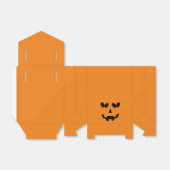 Sinaasappel & Zwart Happy Heart Pompoen Halloween Bedankdoosjes (Uitgevouwen)