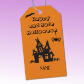 Sinaasappel & Zwart Haunted House Halloween Gift L Cadeaulabel