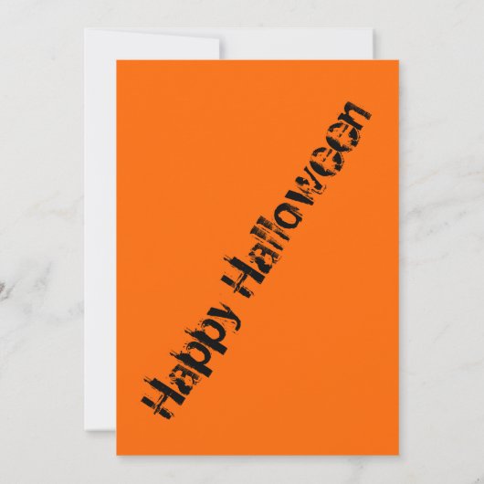 Sinaasappel Zwart Koel Modern Happy Halloween Part Kaart (Achterkant)