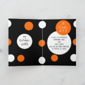 Sinaasappel + Zwart Koffiekleur Trendy Save the Da Aankondiging (Binnen)