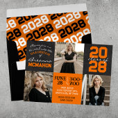 Sinaasappel & zwart krijtbord 3 foto Afstuderen Kaart