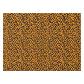 Sinaasappel Zwart Leopard Print Patroon Halloween  Tafelkleed (Voorkant (Horizontaal))