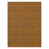 Sinaasappel Zwart Leopard Print Patroon Halloween  Tafelkleed (Voorkant)