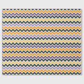 Sinaasappel Zwart Paarse Bold Fun Herfst Verjaarda Cadeaupapier (Vlak)