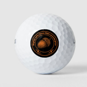 Sinaasappel Zwart spreekwoord Eiken eik bladeren Golfballen