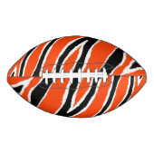 Sinaasappel & Zwart Tijgerstripontwerp American Football (Voorkant)