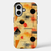 Sinaasappel & Zwart Warm Geometrische Kunst Telefo Case-Mate iPhone Case (Achterkant)