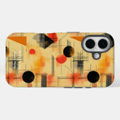 Sinaasappel & Zwart Warm Geometrische Kunst Telefo Case-Mate iPhone Case (Achterkant (horizontaal))