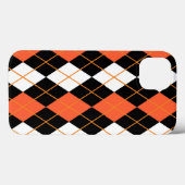 Sinaasappel Zwart Wit Argyle Diamond Design Case-Mate iPhone Case (Achterkant (horizontaal))
