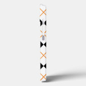 Sinaasappel Zwart Wit Argyle Diamond Design Case-Mate iPhone Case (Achterkant / Links)