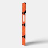Sinaasappel Zwart Wit Argyle Diamond Design Case-Mate iPhone Case (Achterkant / Rechts)