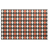 Sinaasappel Zwart Wit Argyle Diamond Design Stof (Fat Quarter)
