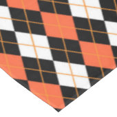 Sinaasappel Zwart Wit Argyle Diamond Design Tafelkleed (Gekanteld)