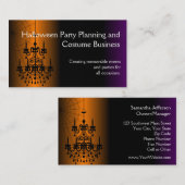 Sinaasappel/zwarte luidop visitekaartje (Voorkant / Achterkant)