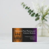 Sinaasappel/zwarte luidop visitekaartje (Staand voorkant)