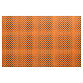 Sinaasappel Zwarte Polka Dots Textiel Stof (Yard (91,4 cm))