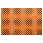 Sinaasappel Zwarte Polka Dots Textiel Stof (Fat Quarter)