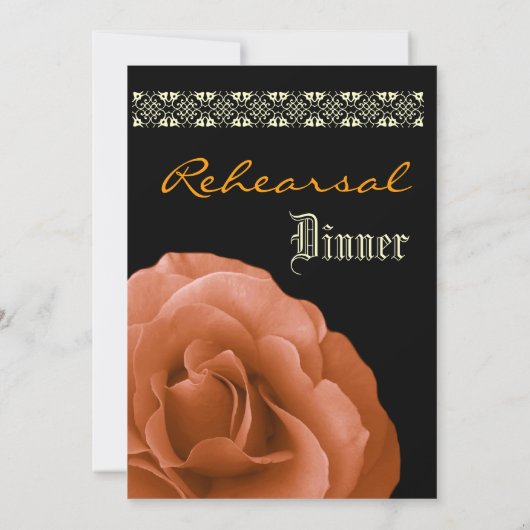 SINAASAPPEL & ZWARTE Roos repetitie Inbeluitnodigi Kaart (Achterkant)