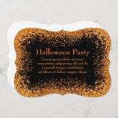 Sinaasappel/Zwarte Sprinkle Illusie Halloween Uitn Kaart (Voorkant / Achterkant)