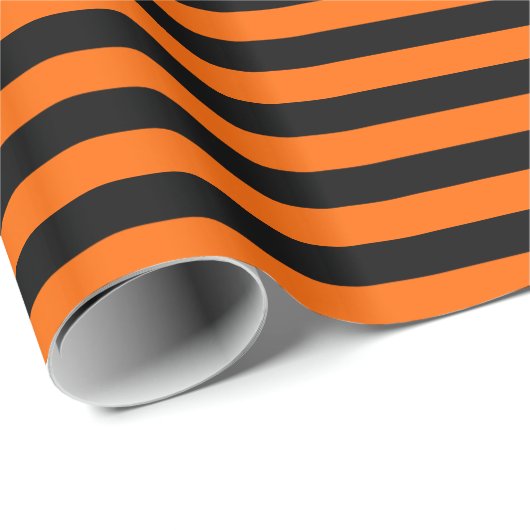 Sinaasappel/zwarte strepen inpakpapier (Rol Hoek)