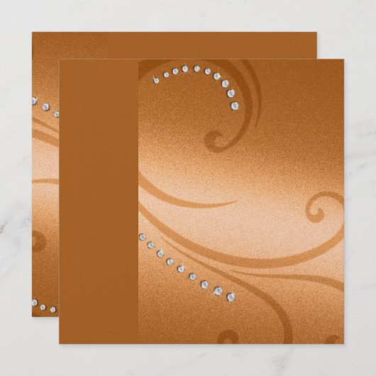 Sinaasappel zwembroeken en kristallen kaart (Voorkant / Achterkant)