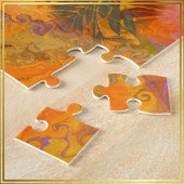 Sinaasappelbladeren Marmering Kunst Herfst Sfeer - Legpuzzel