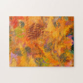Sinaasappelbladeren Marmering Kunst Herfst Sfeer - Legpuzzel (Horizontaal)