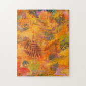 Sinaasappelbladeren Marmering Kunst Herfst Sfeer - Legpuzzel (Verticaal)