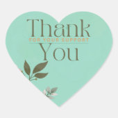 sinaasappelbloem dankbaar hart sticker (Voorkant)