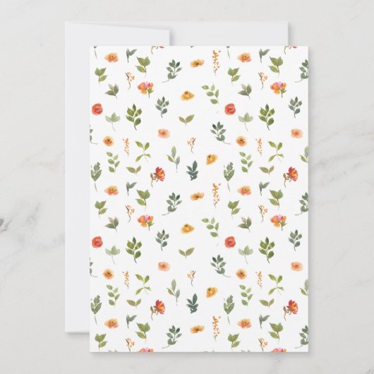 Sinaasappelbloem krans trouw uitnodiging (Achterkant)