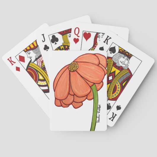Sinaasappelbloem Notitieboek Pokerkaarten (Achterkant)