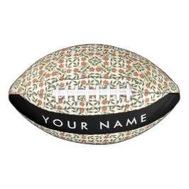 Sinaasappelbloemen, bloempatroon, Boho, Uw naam American Football