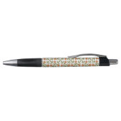 Sinaasappelbloemen, bloempatroon, groen, Boho Pen (Bovenkant)