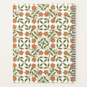 Sinaasappelbloemen, bloempatroon, groen, Boho Planner (Achterkant)