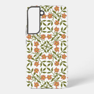 Sinaasappelbloemen, bloempatroon, groen, Boho Samsung Galaxy Hoesje