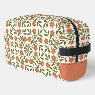 Sinaasappelbloemen, bloempatroon, groen, Boho Toilettasje