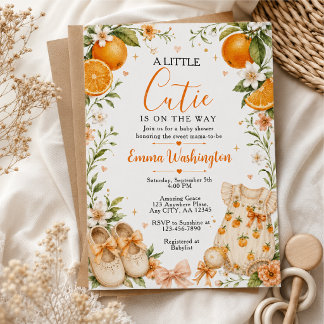 Sinaasappelbloesem Baby Shower Kaart