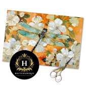 Sinaasappelbloesem Libelle Vintage Decoupage Tissuepapier