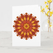 Sinaasappelbloesem Mandala Kaart (Gele Bloem)